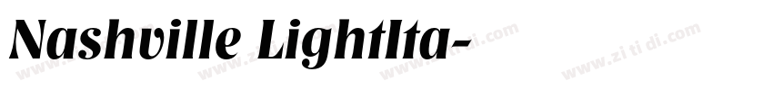 Nashville LightIta字体转换